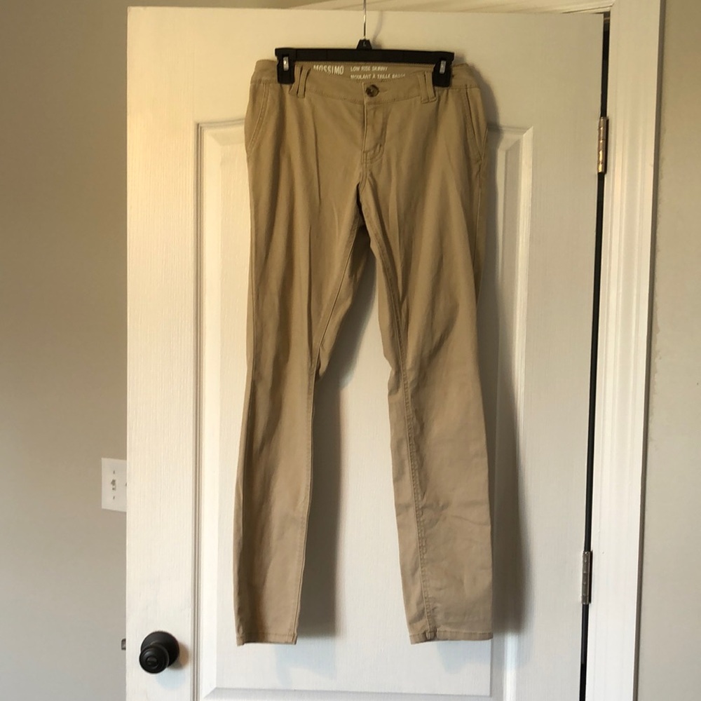 Mossimo Low Rose Khaki Pants Skinny